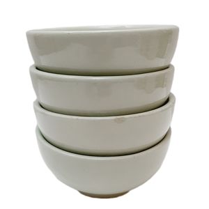 🍒 VINTAGE Set of 4 GRINDLEY England Almond Petal Small Fruit Bowls Pastel Green